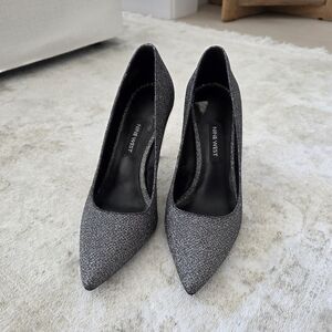 Nine West Women's Sparkling Heels - Silver 2 Different Sizes